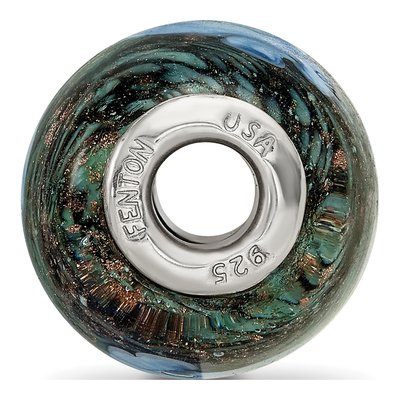 Sterling Silver Hydrangea Fenton Glass Bead – view 3