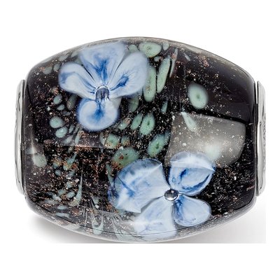Sterling Silver Hydrangea Fenton Glass Bead – view 4