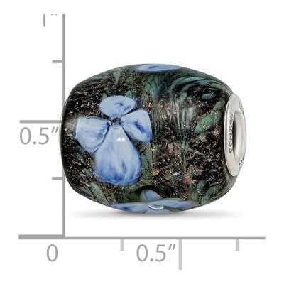 Sterling Silver Hydrangea Fenton Glass Bead – view 8