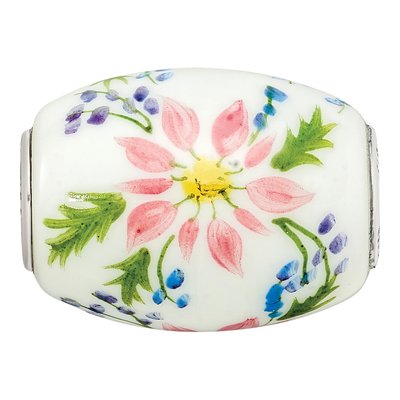 Sterling Silver Fenton Glass Berries Blossoms Bead – view 4
