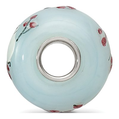 Sterling Silver Fenton Glass Fluffy Tufty Bead – view 3