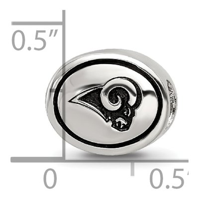 Sterling Silver Los Angeles Rams Bead – view 7