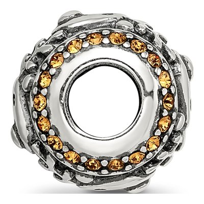 Sterling Silver CZ Reindeer Bead – view 3