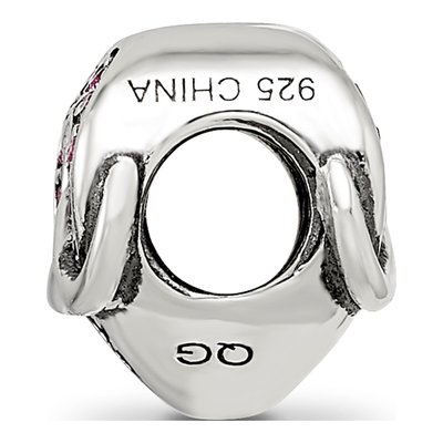 Sterling Silver CZ Infinity Heart Bead – view 3