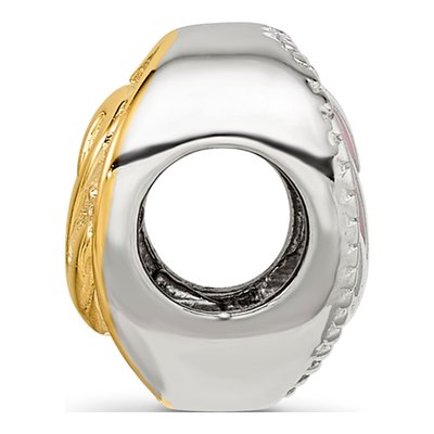 Sterling Silver CZ Swan Bead – view 3