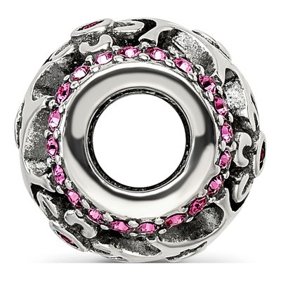 Sterling Silver CZ Flowers Bead – view 3
