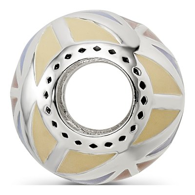 Sterling Silver Enameled Bead – view 3