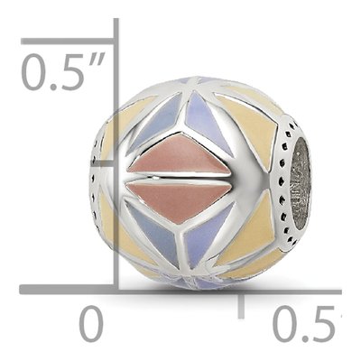 Sterling Silver Enameled Bead – view 6