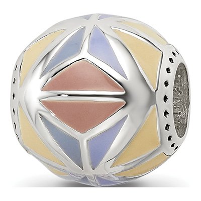 Sterling Silver Enameled Bead