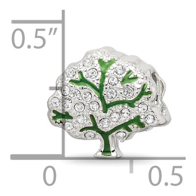 Sterling Silver CZ Tree Bead – view 5