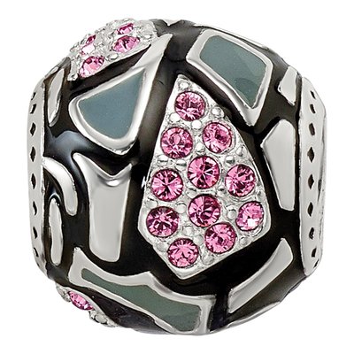 Sterling Silver CZ Enamel Bead – view 4