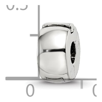 Sterling Silver Silicone Hinged Bead – view 4
