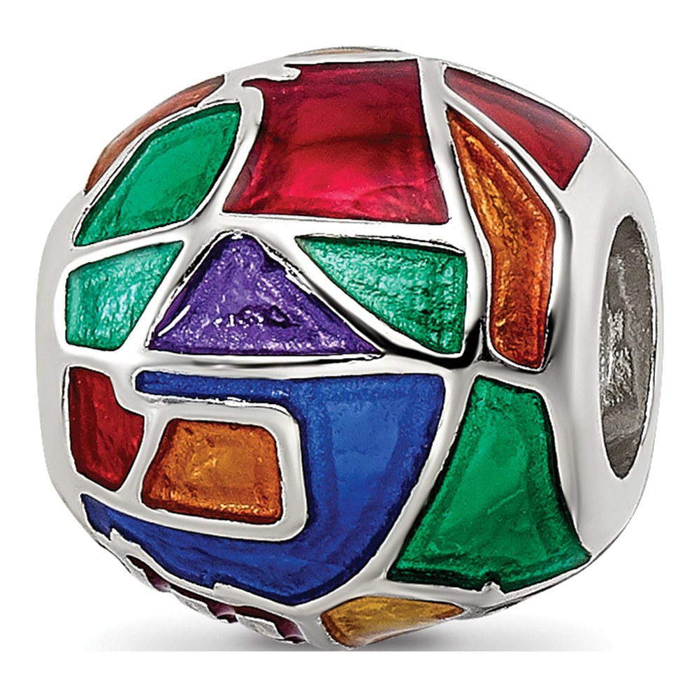 Sterling Silver London Mosaic Enamel Bead
