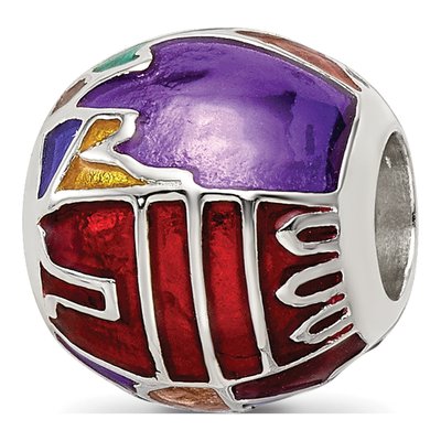 Sterling Silver Paris Mosaic Enamel Bead – view 8