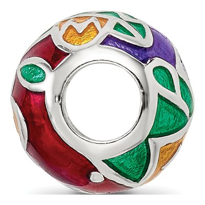 Sterling Silver Mexico Mosaic Bead – view 3