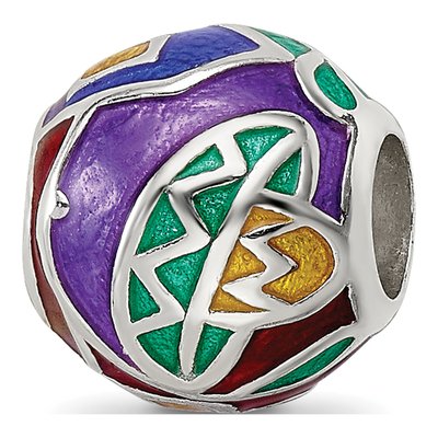 Sterling Silver Mexico Mosaic Bead – view 6