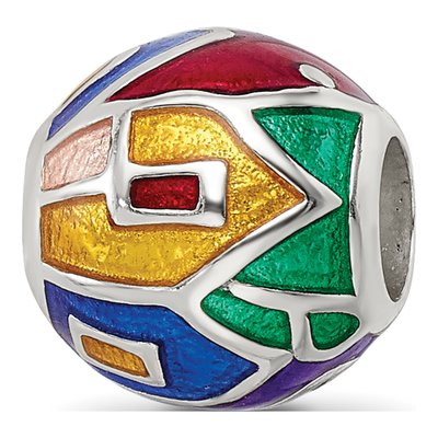 Sterling Silver Mexico Mosaic Bead – view 7