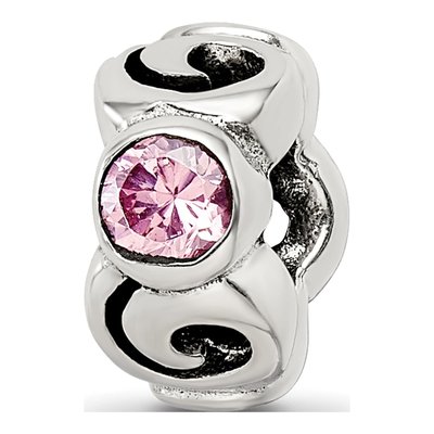 Sterling Silver CZ Bead