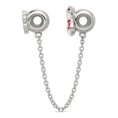 Sterling Silver CZ Snowman Snowflake Bead – view 3