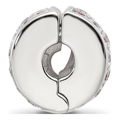 Sterling Silver CZ Hinged Bead – view 3