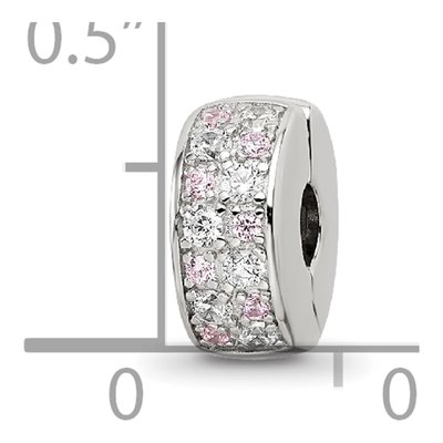 Sterling Silver CZ Hinged Bead – view 4
