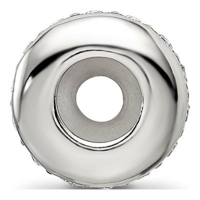 Sterling Silver CZ Gripper Bead – view 3
