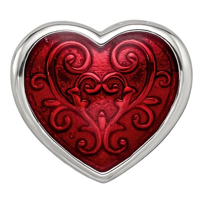 Sterling Silver Red Enamel Bead – view 5