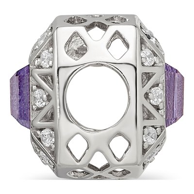 Sterling Silver CZ Cut Out Bead – view 3