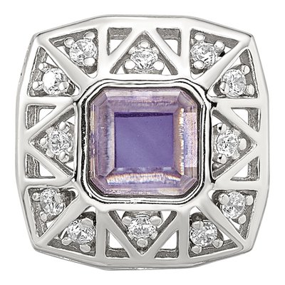 Sterling Silver CZ Cut Out Bead – view 4