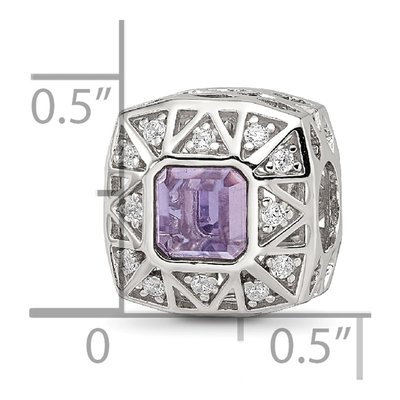 Sterling Silver CZ Cut Out Bead – view 5