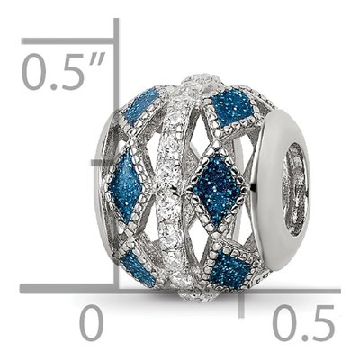 Sterling Silver CZ Bead – view 4