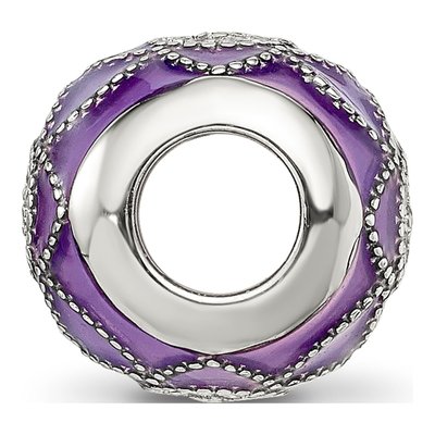 Sterling Silver CZ Enamel Bead – view 3