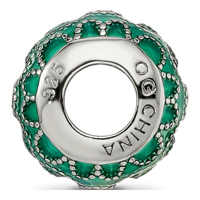 Sterling Silver CZ Enamel Bead – view 3