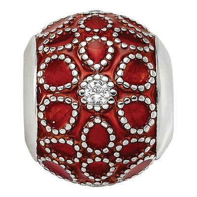 Sterling Silver CZ Enamel Bead – view 5