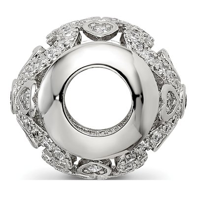 Sterling Silver CZ Hearts Bead – view 3