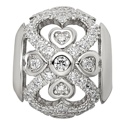 Sterling Silver CZ Hearts Bead – view 5
