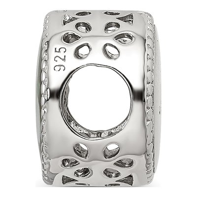 Sterling Silver January Flower Bead – view 3