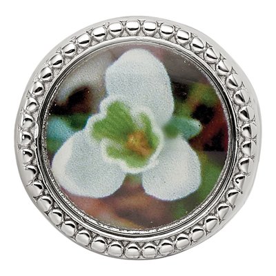 Sterling Silver January Flower Bead – view 4