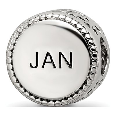 Sterling Silver January Flower Bead – view 5