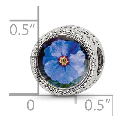 Sterling Silver February Flower Bead – view 6