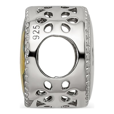 Sterling Silver March Flower Bead – view 3