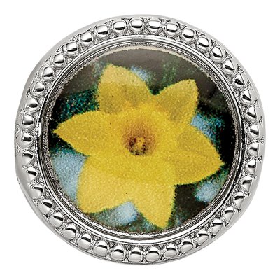 Sterling Silver March Flower Bead – view 4