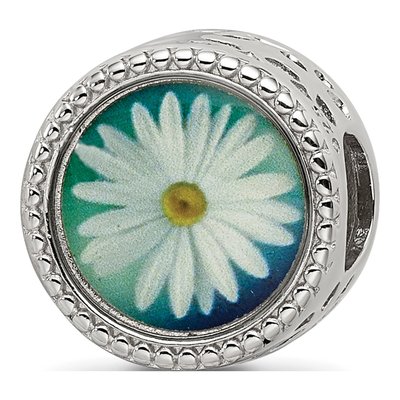 Sterling Silver April Flower Bead