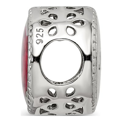 Sterling Silver June Flower Bead – view 3