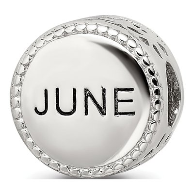 Sterling Silver June Flower Bead – view 5