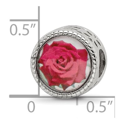 Sterling Silver June Flower Bead – view 6