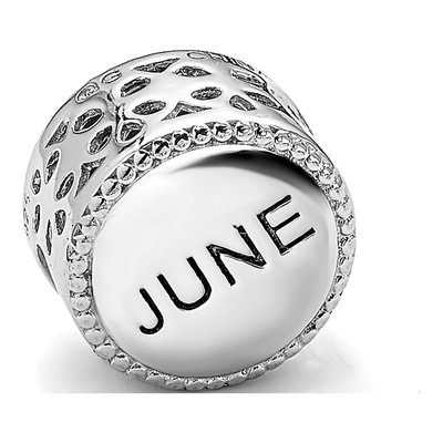 Sterling Silver June Flower Bead – view 7