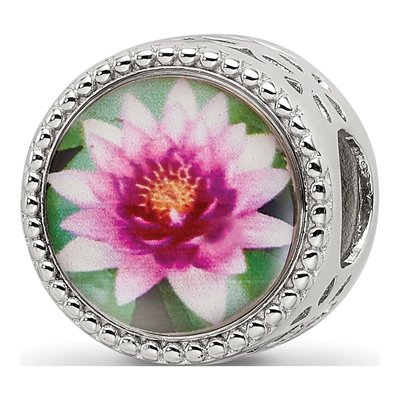 Sterling Silver July Flower Bead