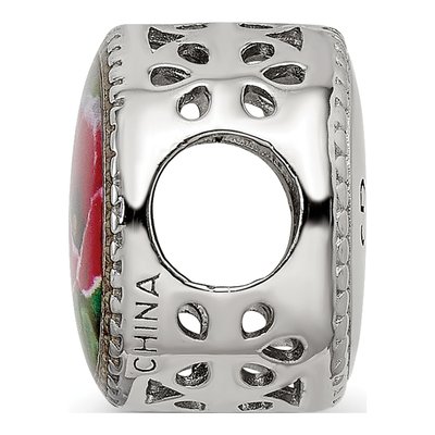 Sterling Silver August Flower Bead – view 3