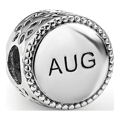Sterling Silver August Flower Bead – view 7
